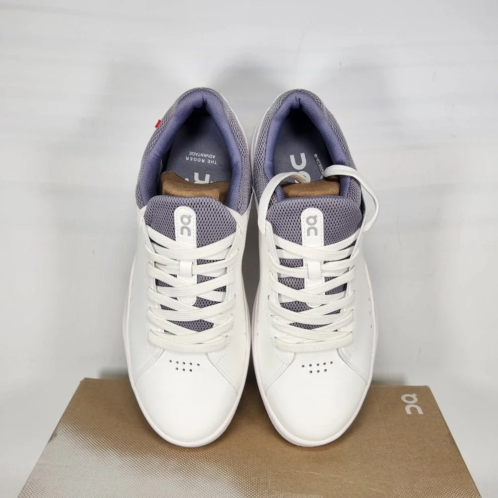 On The Roger Advantage Sneakers Women Size 9 White Fossil Tennis Shoes